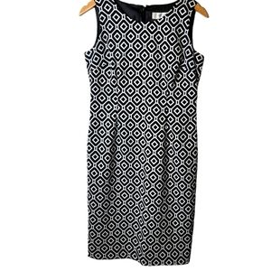 Jones Studio Separates Geo Print Shift Dress Womens Size 4 EUC